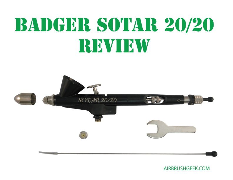 Badger Air-Brush Co. Sotar 2020-2F Large Gravity Feed Fine Airbrush Black