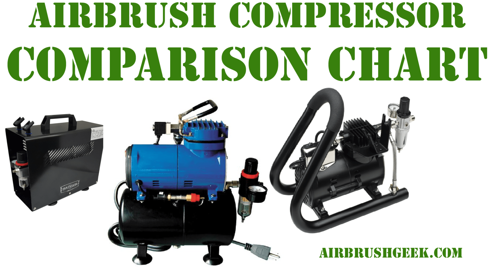 Airbrush compressors Comparison Chart